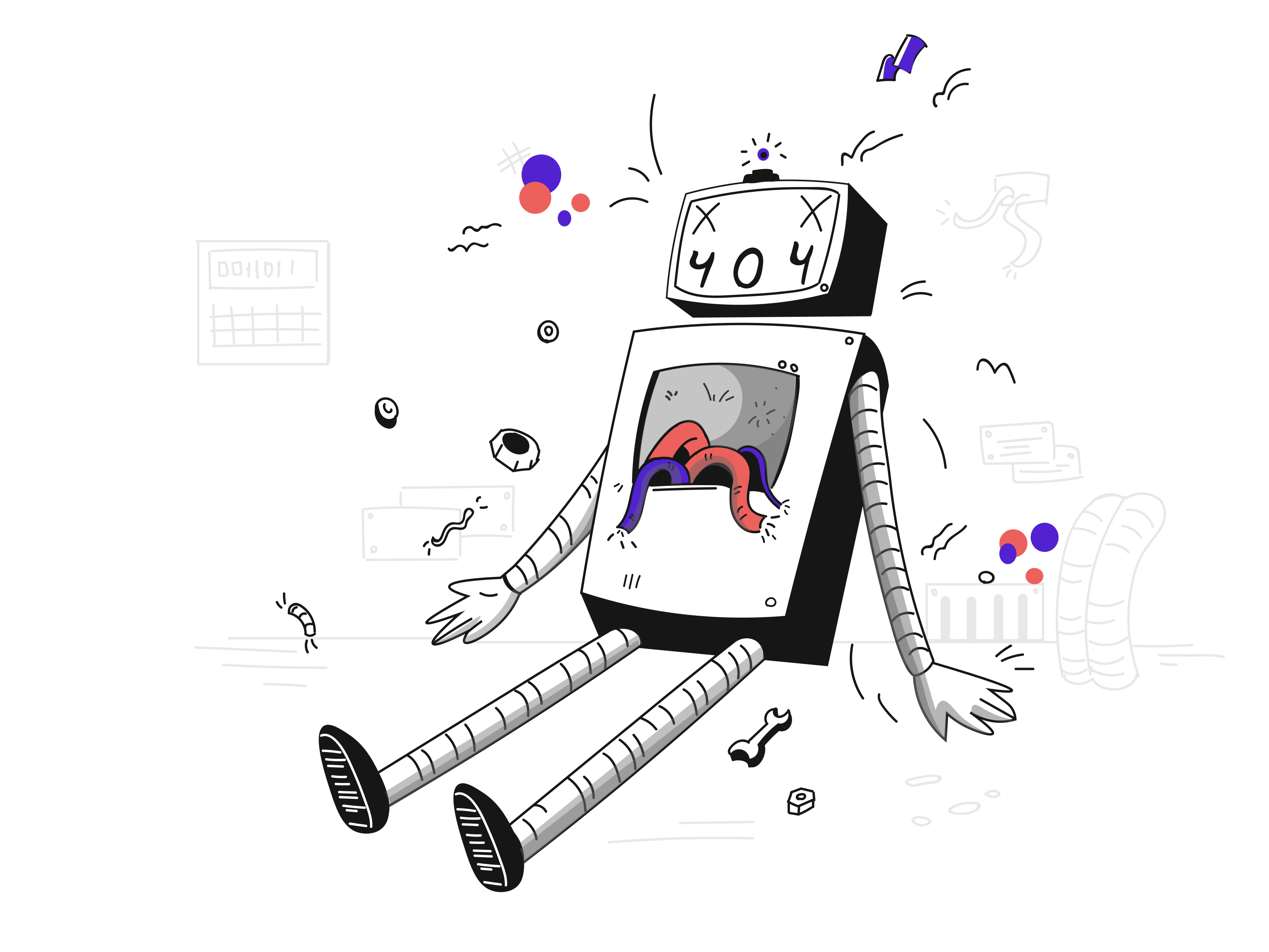 404 Not Found Robot Image